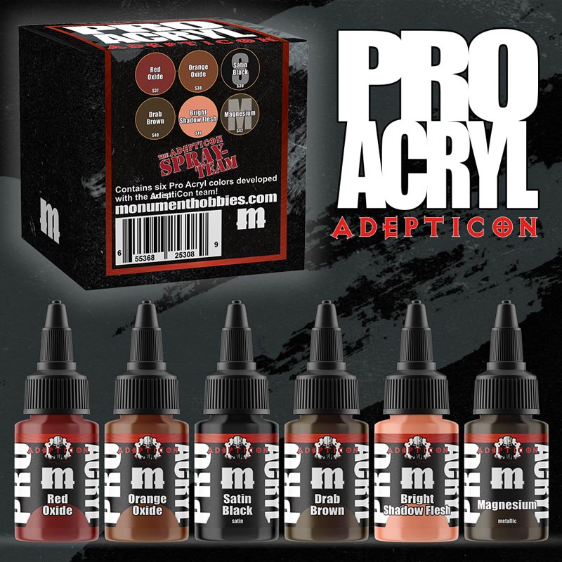 1st SHIPMENT SOLD OUT TO PRE ORDERS MORE AVAILABLE TUESDAY>>Monument - Pro Acryl AdeptiCon Spray Team Set